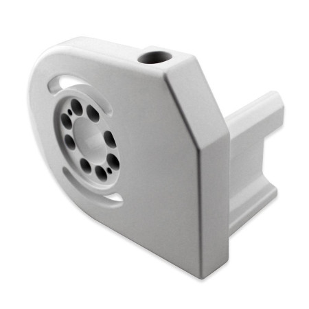 Joue de fixation équerre droite blanche pour store coffre SAMOA