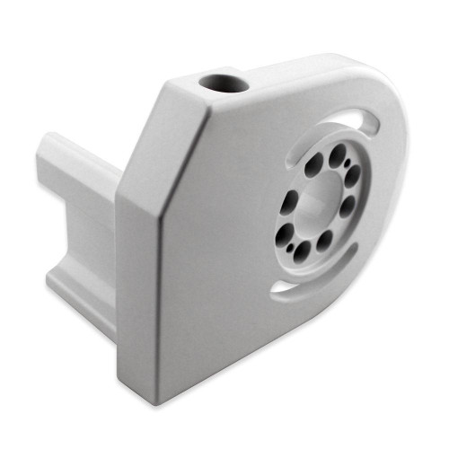 Joue de fixation équerre gauche blanche pour store coffre SAMOA 2