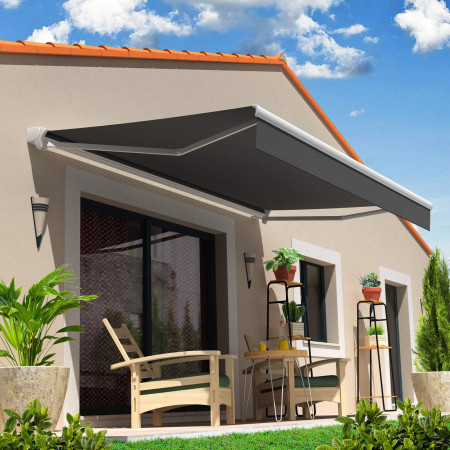 Store Banne Semi Coffre Pharos 4 x 2,75 m Motorisé interrupteur