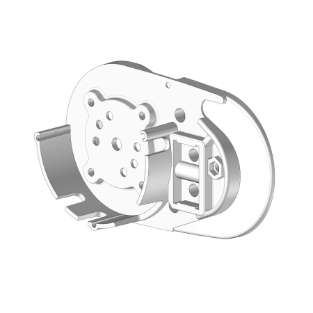 Joue support de bras droite V2 blanche pour store coffre SAMOA