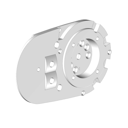 Joue support de bras droite V2 blanche pour store coffre SAMOA