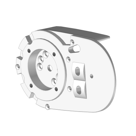 Joue support de bras gauche blanche V3 pour store coffre SAMOA