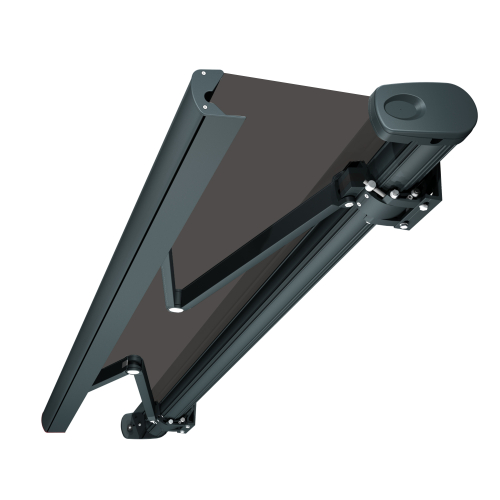 Store Banne Coffre Barbade 4 x 3,5 m Motorisé à télécommande avec manœuvre de secours - Gris Anthracite 2