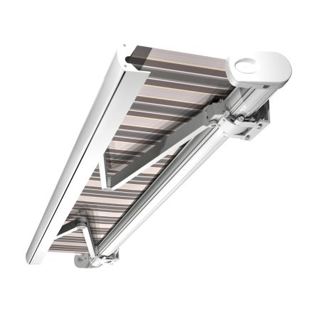 Store Banne Coffre Barbade 4 x 3,5 m Motorisé à télécommande avec manoeuvre de secours