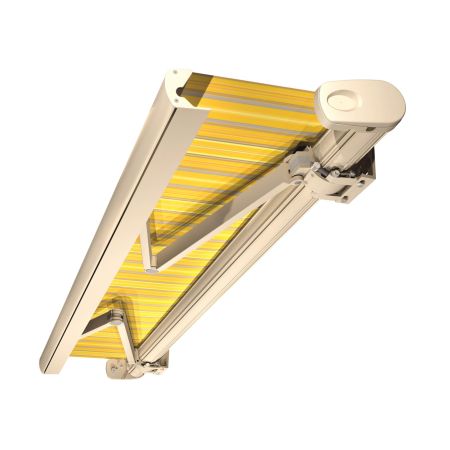 Store Banne Coffre Barbade 4 x 3,5 m Motorisé à télécommande avec manœuvre de secours