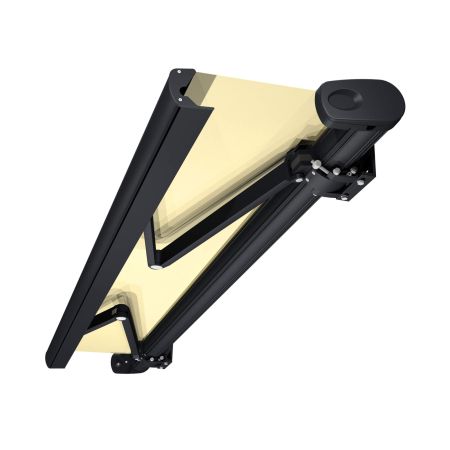 Store Banne Coffre Barbade 4 x 3,5 m Motorisé à télécommande avec manœuvre de secours