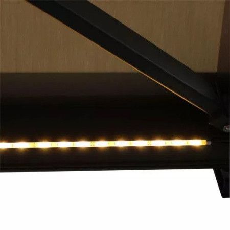 Store Banne Coffre Arizona 6 x 3,5 m Motorisé à télécommande avec manœuvre de secours + éclairage LED