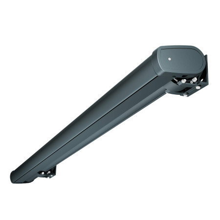 Store Banne Coffre Barbade 6 x 3,5 m Motorisé à télécommande avec manoeuvre de secours + éclairage led