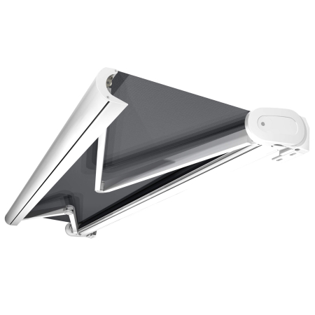 Store Banne Coffre Arizona 6 x 3,5 m Motorisé à télécommande avec manœuvre de secours éclairage LED