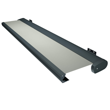 Store Banne Coffre Barbade 5 x 3,5 m Motorisé à télécommande avec manoeuvre de secours + éclairage led - S122