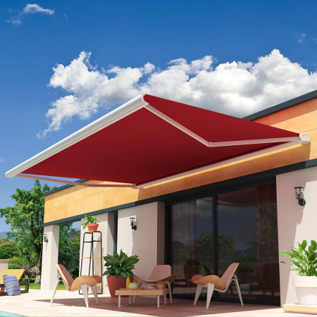 Store Banne Coffre Arizona 6 x 3,5 m Motorisé à télécommande avec manœuvre de secours éclairage LED - T136 - Img01